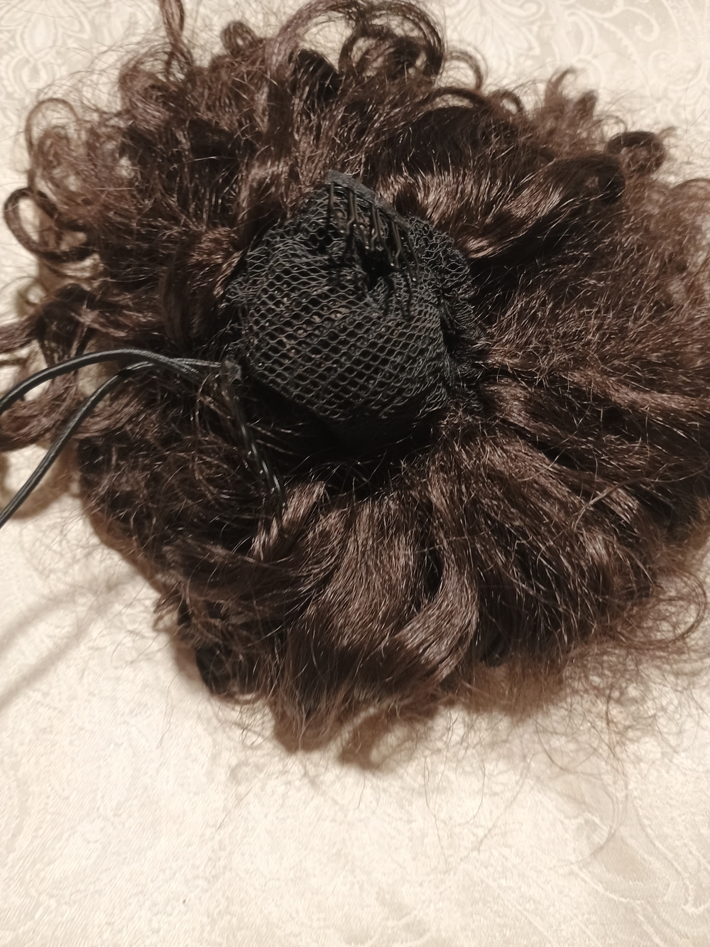 Voluminous Curly Hairpiece - Dark Brown - Picture 3 of 4